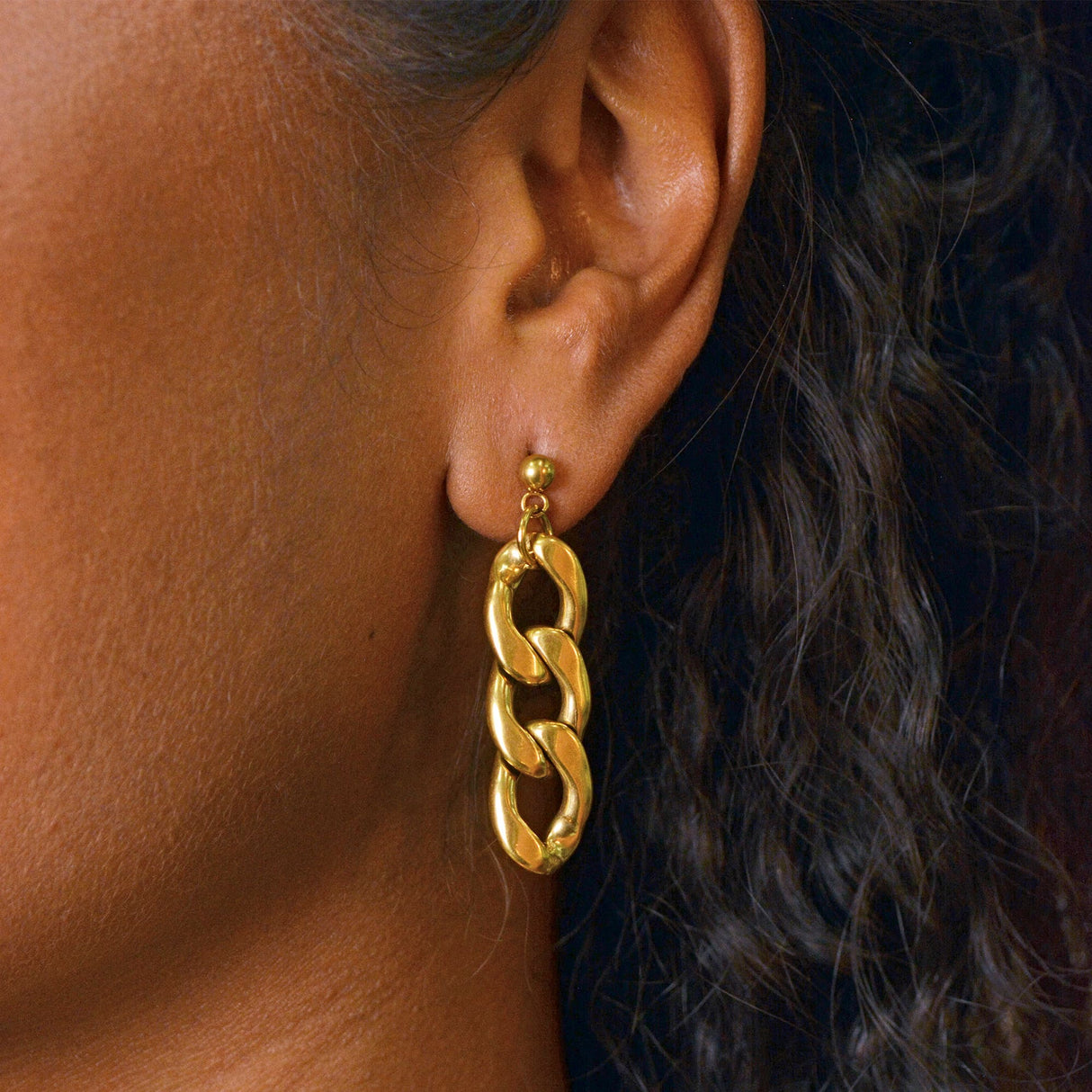 Bullion Gold Alti Dangle Gold Layered Earrings