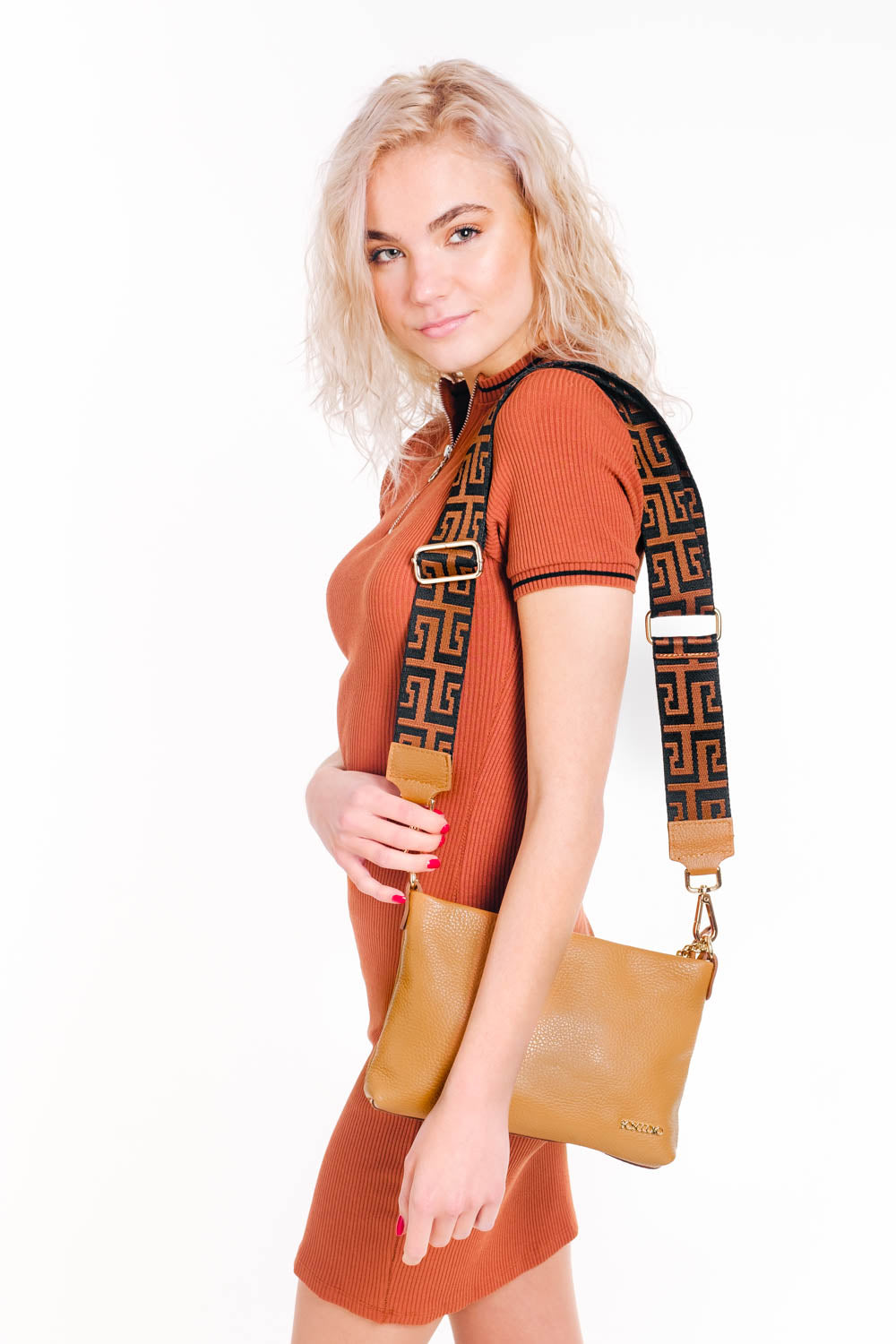 Bosccolo Shoulder Bag Design Strap - Ginger
