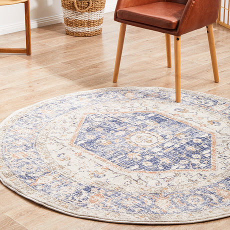 Mayfair Lorissa Blue Round Rug