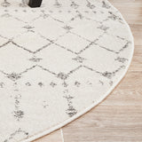Chrome Elsa Silver Round Rug