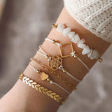 Bohemian 6-Piece Charm Bead Bracelet Set