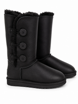 Australian Leather Ugg Napa 3Button Leather - Black - AU10