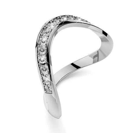 Krystal Couture Contortion Ring Embellished with Swarovski Crystals White Gold