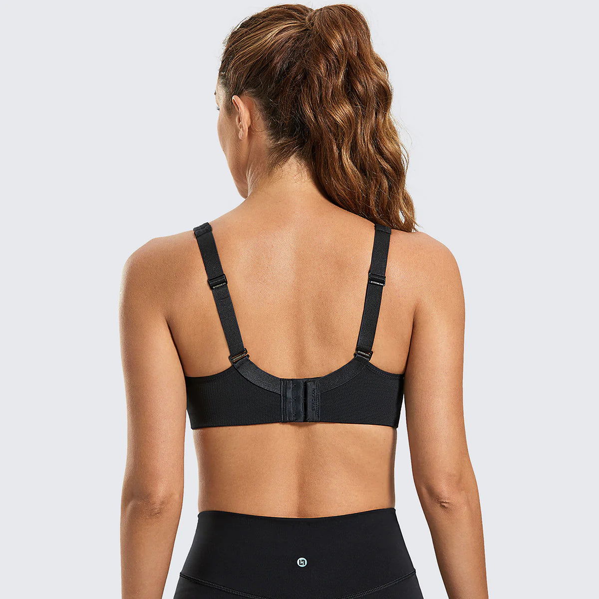Gentle Comfort High Impact Padded Sports Bra - Black