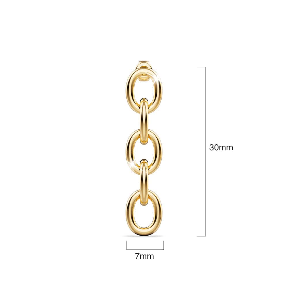 Bullion Gold Lewis Dangle Gold Layered Earrings