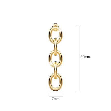 Bullion Gold Lewis Dangle Gold Layered Earrings