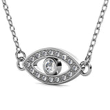 Krystal Couture White Gold Eye On You Pendant Necklace Embellished with Crystals from SWAROVSKI