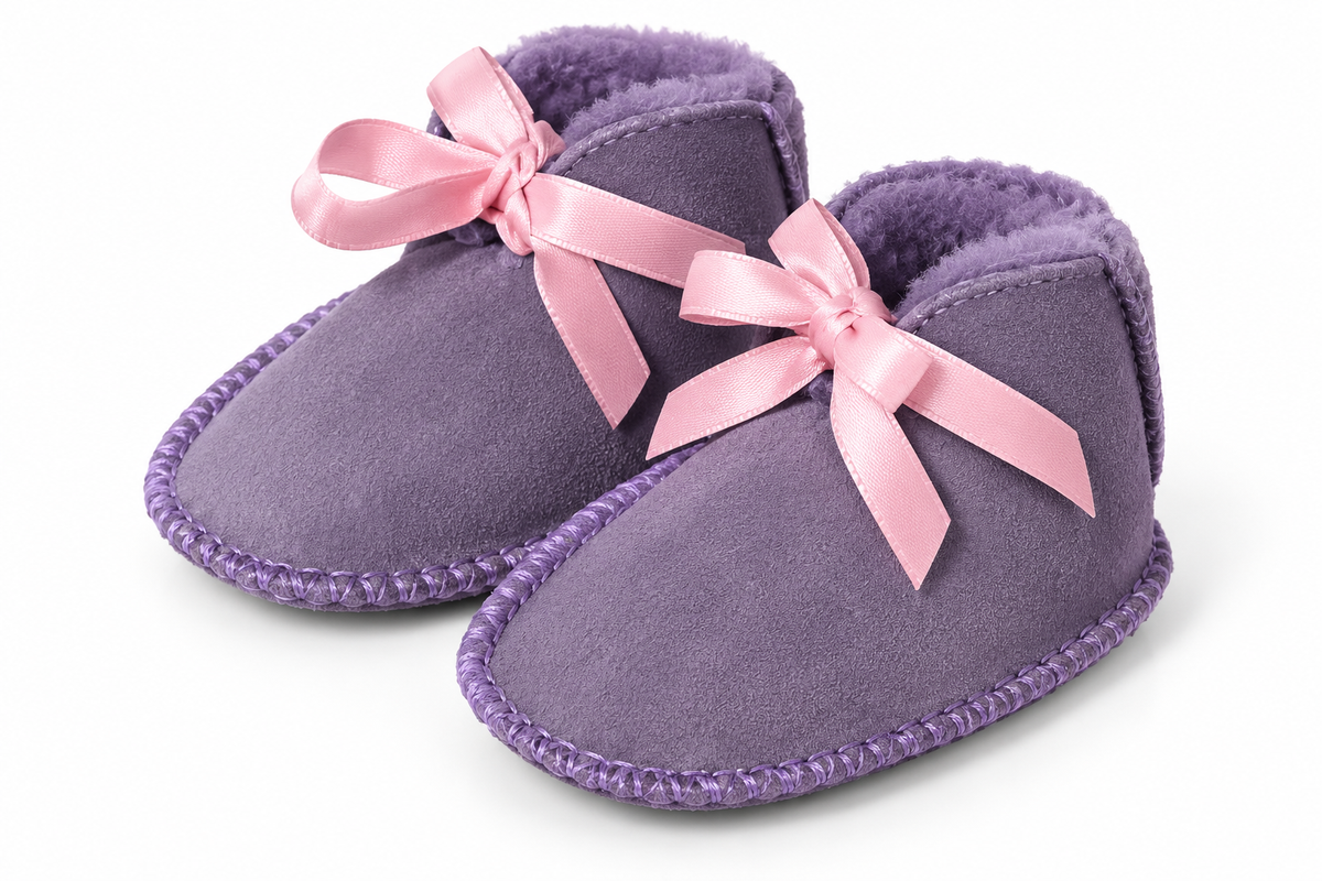Australian Leather Ugg Infant Ribbon - Lilac Pink - Large
