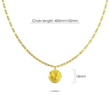 Bullion Gold Butterfly Signet Medallion Pendant Chain Necklace in Gold Vermeil