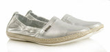 Bosccolo Womens Moccasin Espadryl - Silver