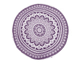 TODO Luxury Edition Chiffon Digital Print Beach Throw Yoga Purple Boho