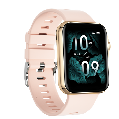 TODO Bluetooth Smart Watch Monitor Heart Rate BPM Blood Pressure Oxygen - Pink