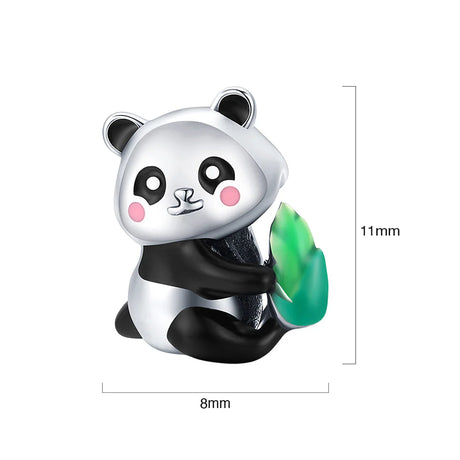 Solid 925 Sterling Silver Baby Panda Pandora Inspired Charm