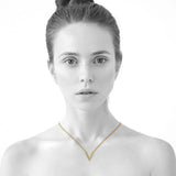 Boxed Luxury V Shaped Gold Set Embellished with SWAROVSKI® Crystals
