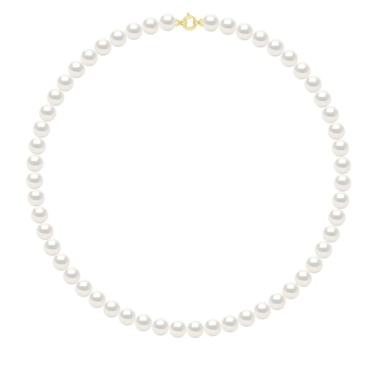 Necklace Prestige Freshwater Pearl White 9-10mm 50cm Mariner Clasp