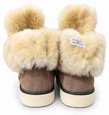 Australian Leather Ugg Lace Up Ankle Sheepskin Boot - Chocolate - AU5