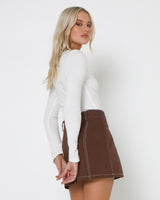 Lost In Lunar Women's Poppy Rib Top - White