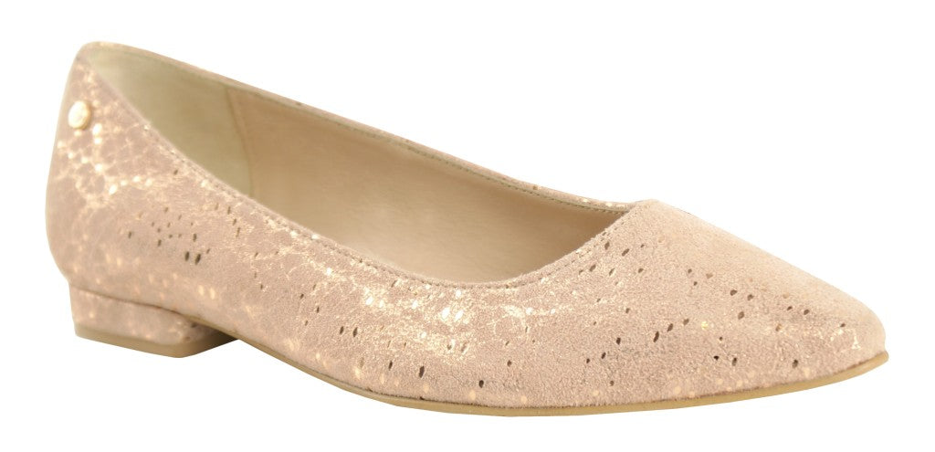 Bosccolo Womens Ballerina - Silver Plated Pale Pink