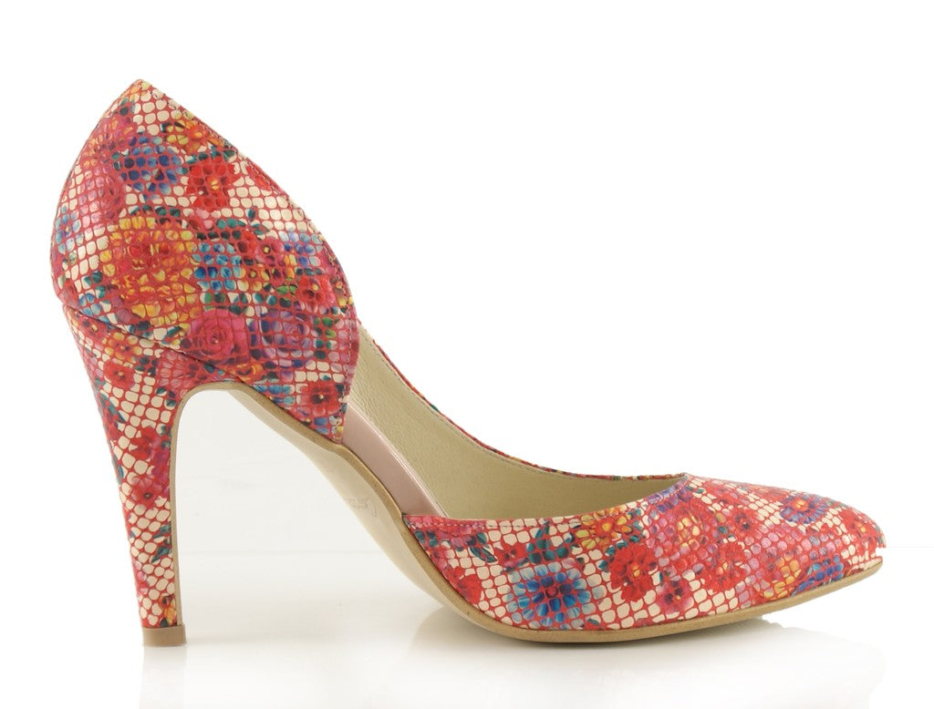 Bosccolo Womens Spike Heels - Flower Multicolour
