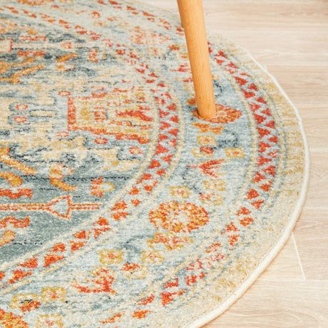 Legacy 853 Blue Round Rug