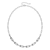 Bullion Gold Lovelock U Link Chain Necklace White Gold