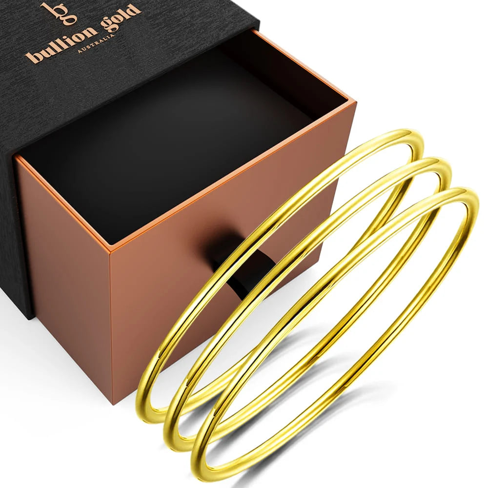 Boxed Mona Gold Bangle Set