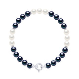 Bracelet - Black Tahiti + Natural White - Length Necklace 42 cm