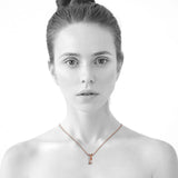 Krystal Couture Intertwined Rose Gold Pendant Necklace Embellished with SWAROVSKI Crystals