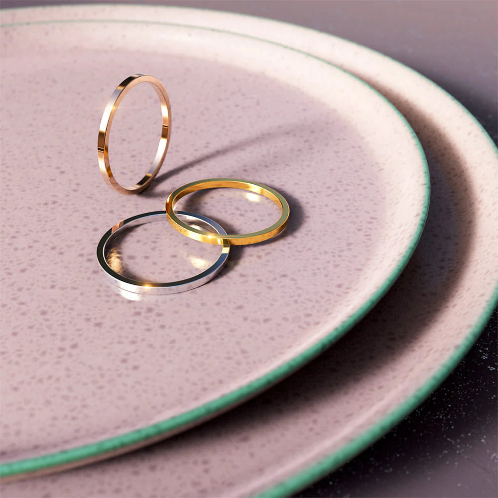 Bullion Gold Rose Gold Simplicity Slim Ring