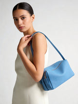 Pebbled Calfskin Bowling Bag - Blue