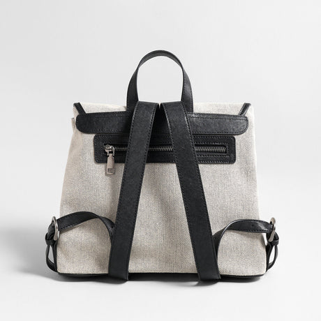 Canvas Flap Backpack - Oat