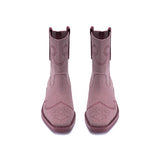 Knit Cowboy Boots - Mauve