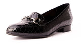 Bosccolo Womens Moccasin - Black Croco