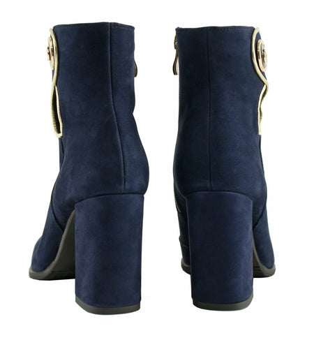 Bosccolo Womens Boots - Navy Blue/Gold