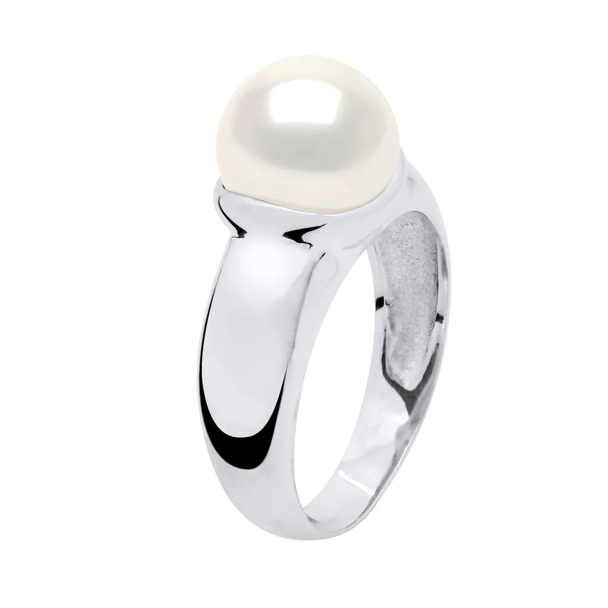 Ring Prestige Button Freshwater Pearl Sterling Silver