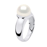Ring Prestige Button Freshwater Pearl Sterling Silver