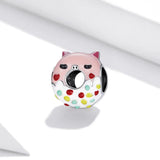 Solid 925 Sterling Silver Friendly Guinea Pig Cake Pandora Inspired Charm