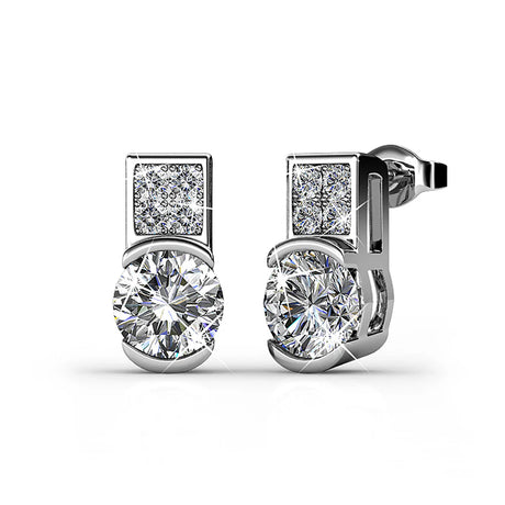 Krystal Couture Intricate Glam Drop Earrings Embellished with SWAROVSKI Crystals