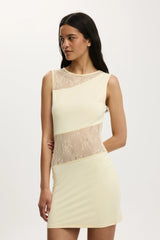 Cotton On Women's Sloane Lace Mini Dress - Vanilla Glow