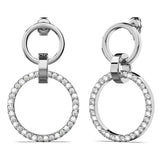 Boxed Orbit Earrings, Bracelet & Necklace Set with SWAROVSKI® Crystal in White Gold