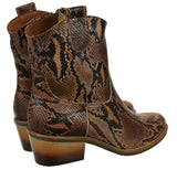 Bosccolo Womenscowgirl Boots - Brown Python