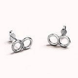 Solid 925 Sterling Silver Infinity Stud Earrings