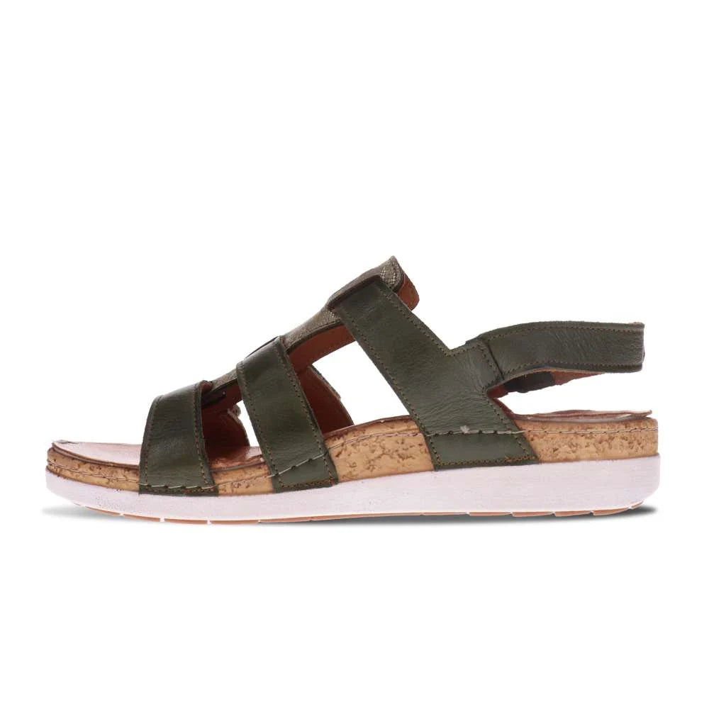 Revere Santorini Gladiator Sandal - Khaki