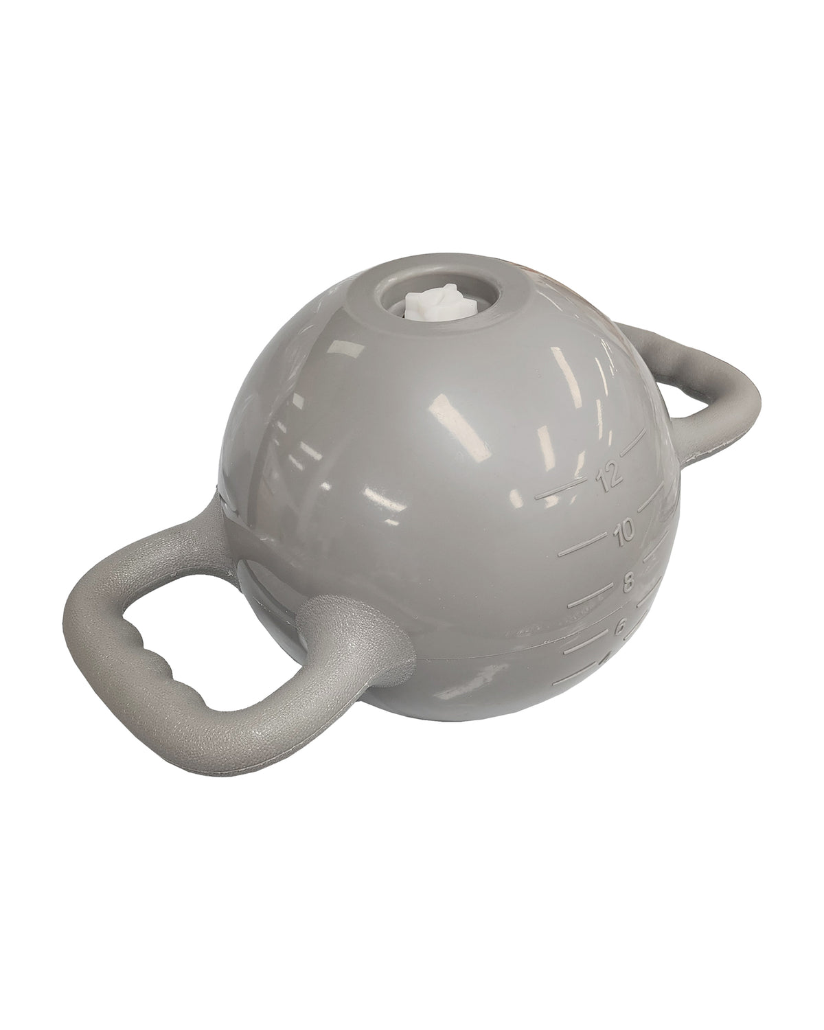 Yoga Fitness Kettlebell Water Filled Adjustable 1-6kg Double Handle Heavy Duty Exercise Kettle Bell - Grey