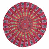 TODO Luxury Edition Chiffon Digital Print Beach Throw Yoga Earth Red