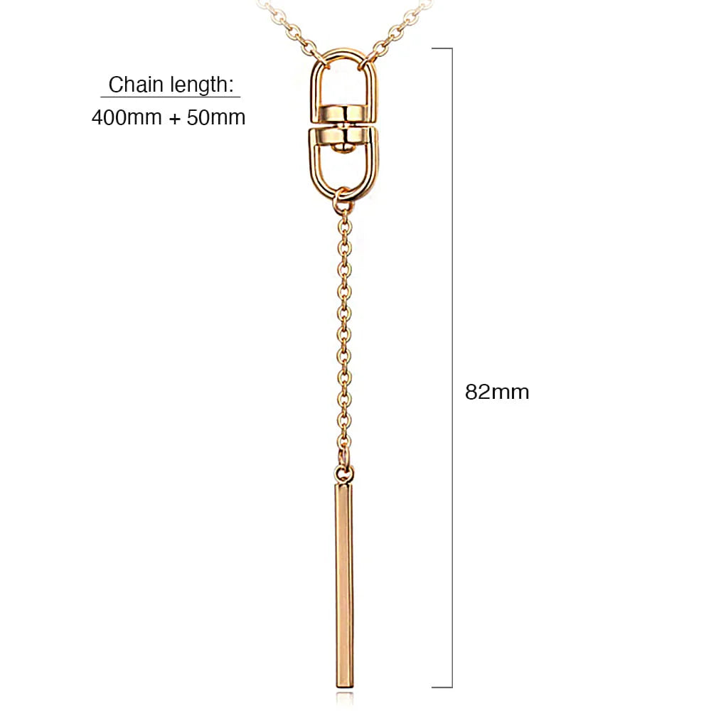 Bullion Gold Forward Pendant Necklace Gold
