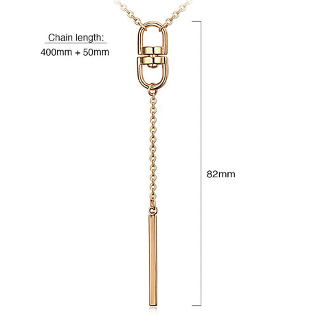 Bullion Gold Forward Pendant Necklace Gold