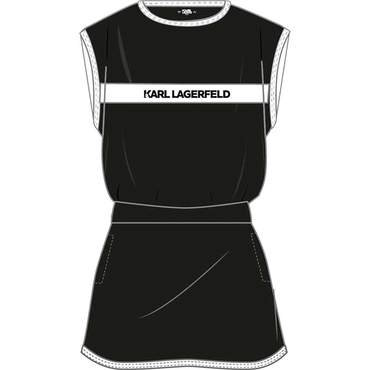 Karl Lagerfeld Girls Fete Musique D2 Fancy Dress - Black
