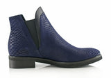 Bosccolo Womens Ankle Boots Aligator - Navy Blue Aligator