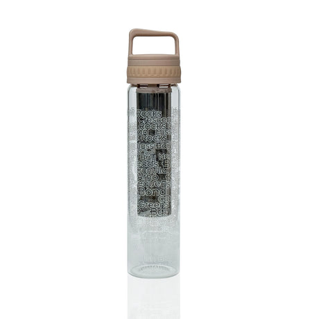 Glass is Greener + carry cover - 750 ml - Coffee Cold Brew Bottle - South Golden  print